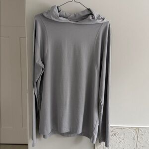 Mono B Men's Heather‎ Gray Hoodie lightweight layering cabin beach Hike size LG